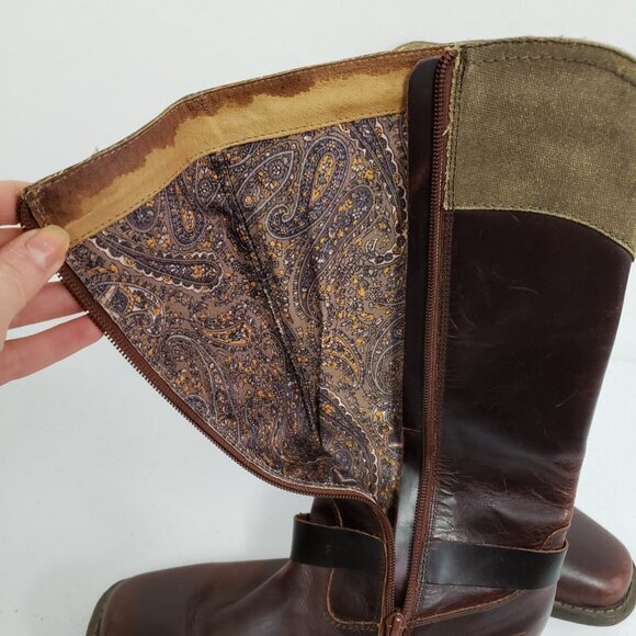 Durango Womens Leather Harness Riding Boots Size 7 Equestrian Country Barn Ranch - Picture 9 of 15